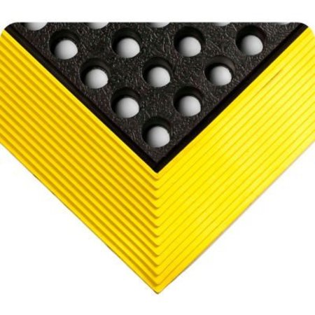 TENNESEE MAT CO Wearwell Industrial WorkSafe GR Drainage Mat 5/8in Thick 3' x 4' Black/Yellow Border 476.58X3X4GRBYL